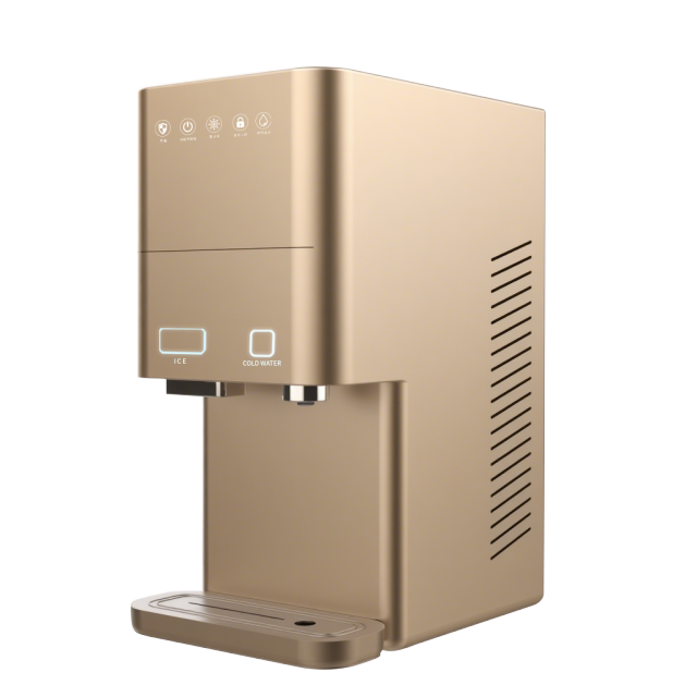 Countertop Ice Maker with Cold Water Dispenser and Built-in Filtration System