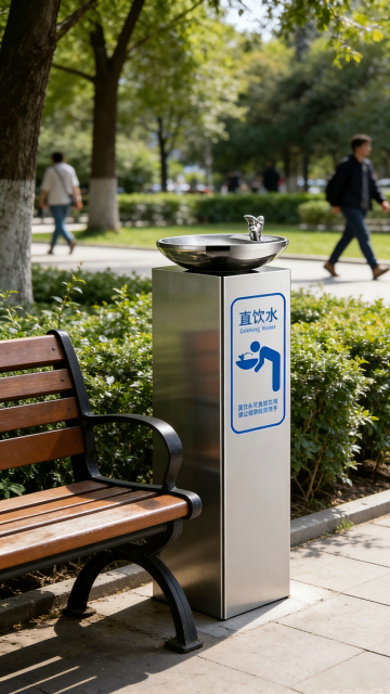 TD-1 Series Public Floor-Standing Drinking Water Fountain / Outdoor Stainless Steel Water Dispenser