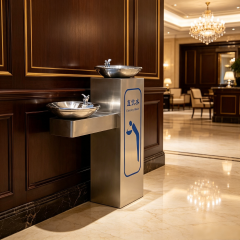 TD-2-2 Series Public Floor-Standing Drinking Water Fountain / Outdoor Stainless Steel Water Dispenser
