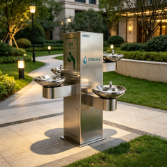 TD-4 Series Public Floor-Standing Drinking Water Fountain | Outdoor Stainless Steel Water Dispenser