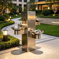 TD-4 Series Public Floor-Standing Drinking Water Fountain | Outdoor Stainless Steel Water Dispenser