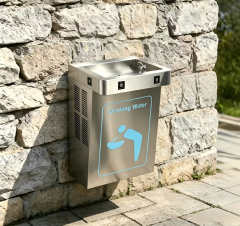 TB-1 Series Split Wall-Mounted Outdoor Public Drinking Fountain, Stainless Steel Touchless Infrared Sensor Water Dispenser
