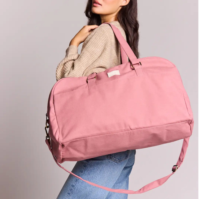Rose Blush Cotton Travel Bag