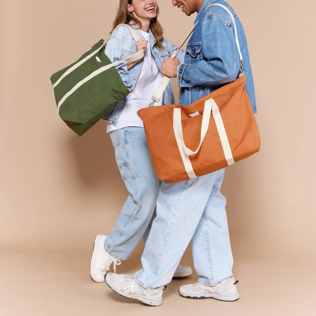 Ultra Solid Large Jean Tote Bag Weekend Travel Bag