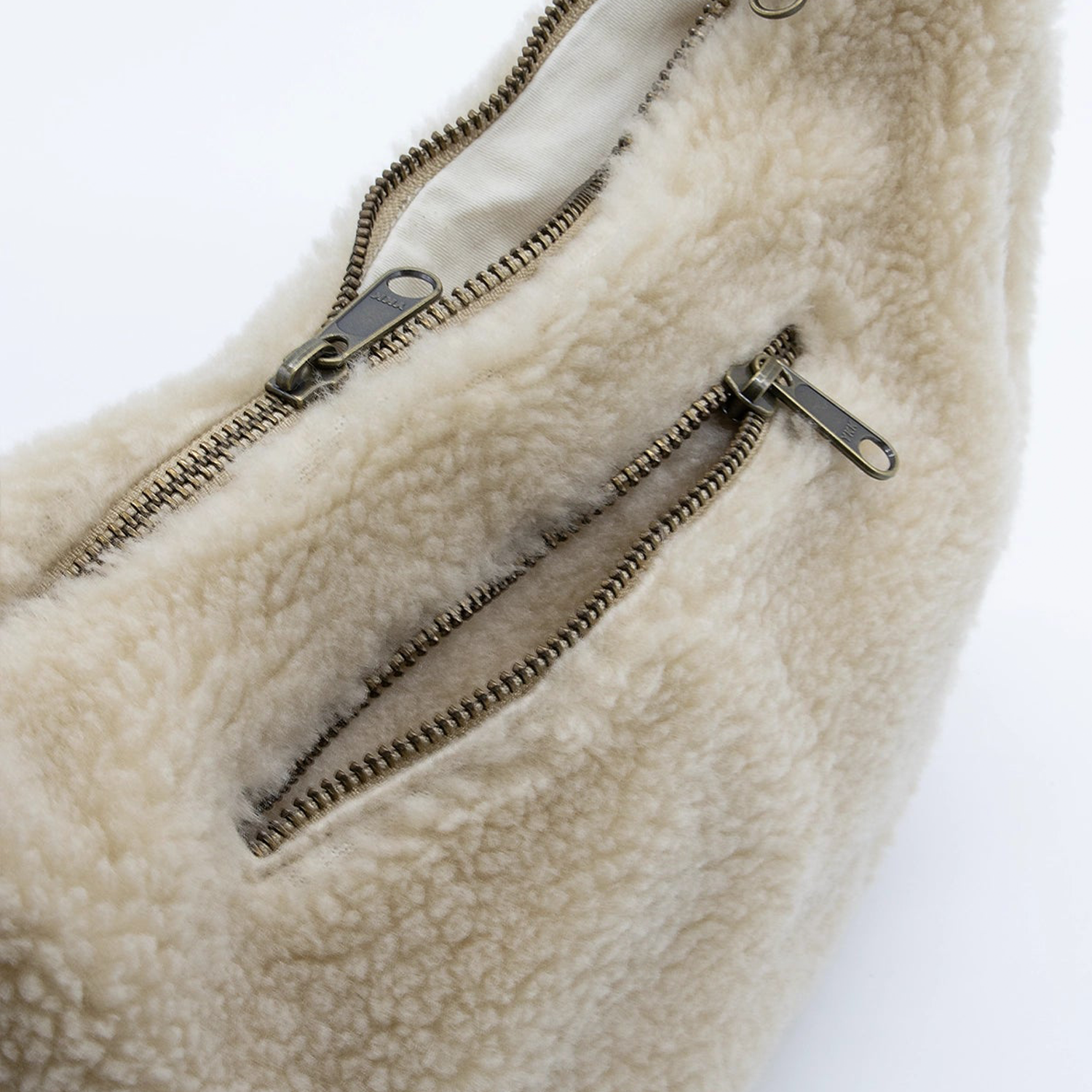 Shoulder Funny Pack Half Moon Bag With Zipped Pocket