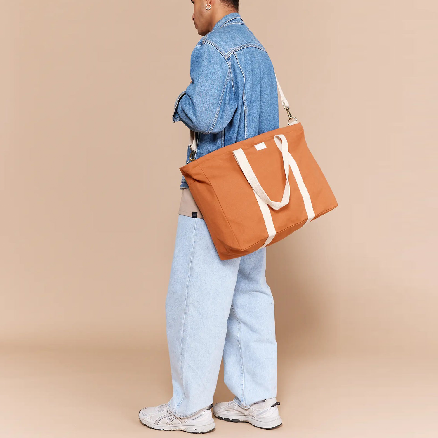 Ultra Solid Large Jean Tote Bag Weekend Travel Bag