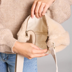 Shoulder Funny Pack Half Moon Bag With Zipped Pocket