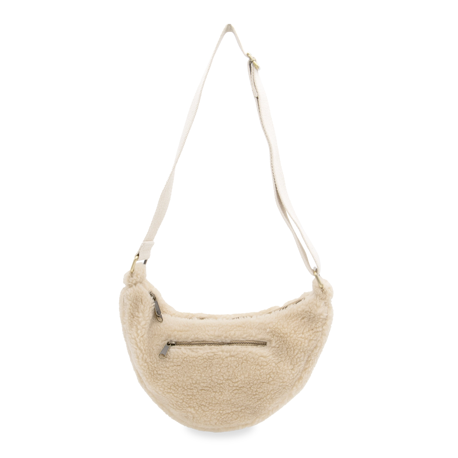 Shoulder Funny Pack Half Moon Bag With Zipped Pocket