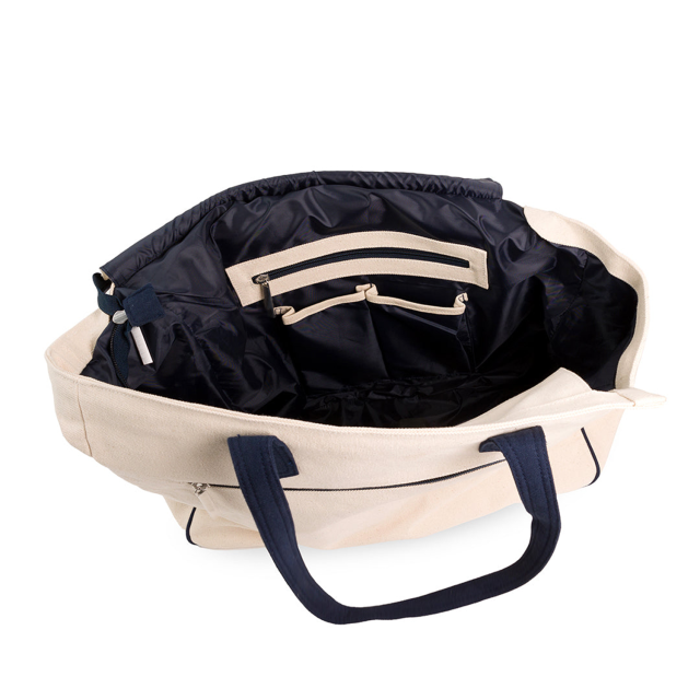 Canvas Tote Bag Fit All Court Tennis Pickleball Bag Interior Racquet Pocket Custom Embroidery