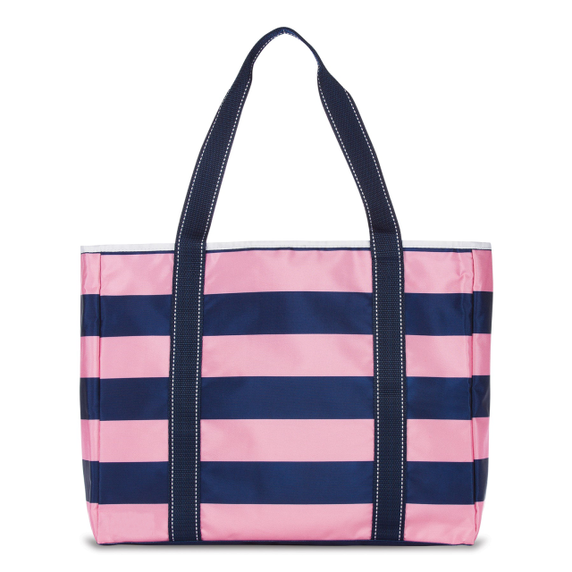 Fashion Contrast Color Tote Bag Water Resistant Nylon Fabric Polyester Lining