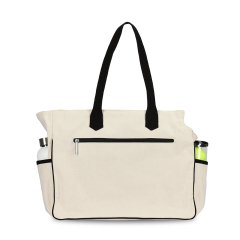 Canvas Tote Bag Fit All Court Tennis Pickleball Bag Interior Racquet Pocket Custom Embroidery