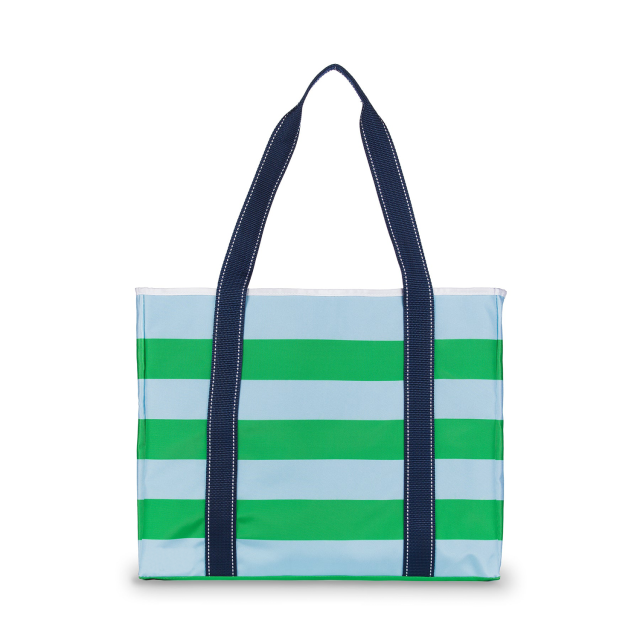 Fashion Contrast Color Tote Bag Water Resistant Nylon Fabric Polyester Lining