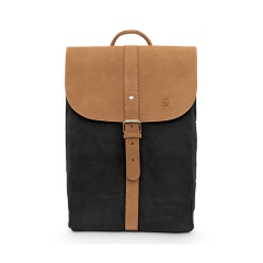Minimalistic Design Unisex Backpack Waxed Canvas Durable Bags 13L