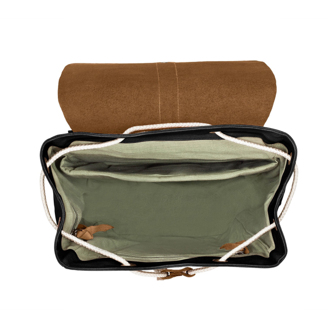 Minimalistic Design Unisex Backpack Waxed Canvas Durable Bags 13L