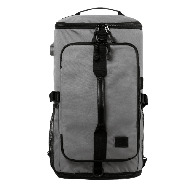 Multi-Purpose 2-Way Duffel Backpack USB Charging Port Detachable Shoulder Strap 600D Polyester