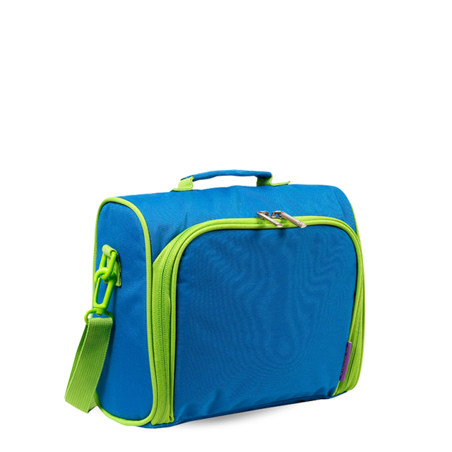 Kids Insulated Lunch Bag With Shoulder Strap Children School Meal Easy Carrying Organized Bag Cutlery Pocket Grip Handle