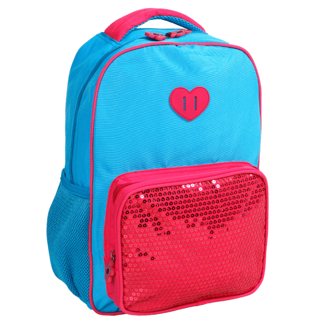 Sprinkle Kids Backpack Sequin Embellished Bag Two-tone Design Air Mesh Cushioned Back