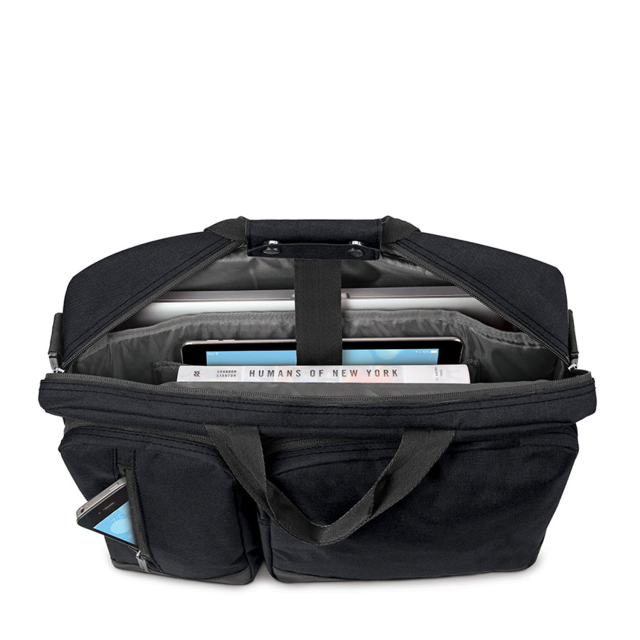Hybrid Briefcase Backpack Quick Access Laptop Compartment Internal iPad/tablet Pocket