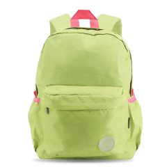 School Daily Commute Daypack Women Men Backpack Contrast Color Water Resistant PU Coated 600D Polyester