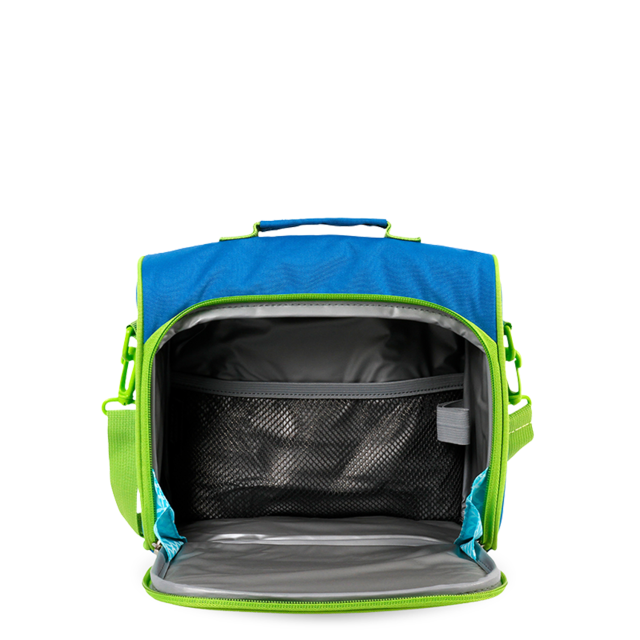 Kids Insulated Lunch Bag With Shoulder Strap Children School Meal Easy Carrying Organized Bag Cutlery Pocket Grip Handle