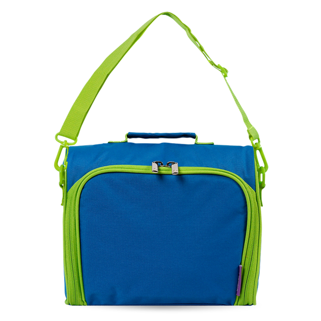 Kids Insulated Lunch Bag With Shoulder Strap Children School Meal Easy Carrying Organized Bag Cutlery Pocket Grip Handle