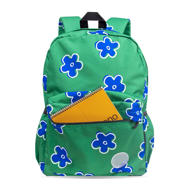 School Daily Commute Daypack Women Men Backpack Contrast Color Water Resistant PU Coated 600D Polyester