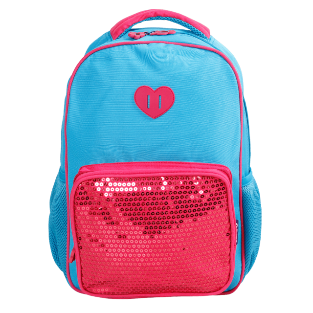 Sprinkle Kids Backpack Sequin Embellished Bag Two-tone Design Air Mesh Cushioned Back