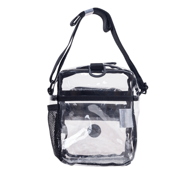Women Crossbody Bag in Clear Fabric Girls On-the-go Lifestyle Adjustable Shoulder Strap