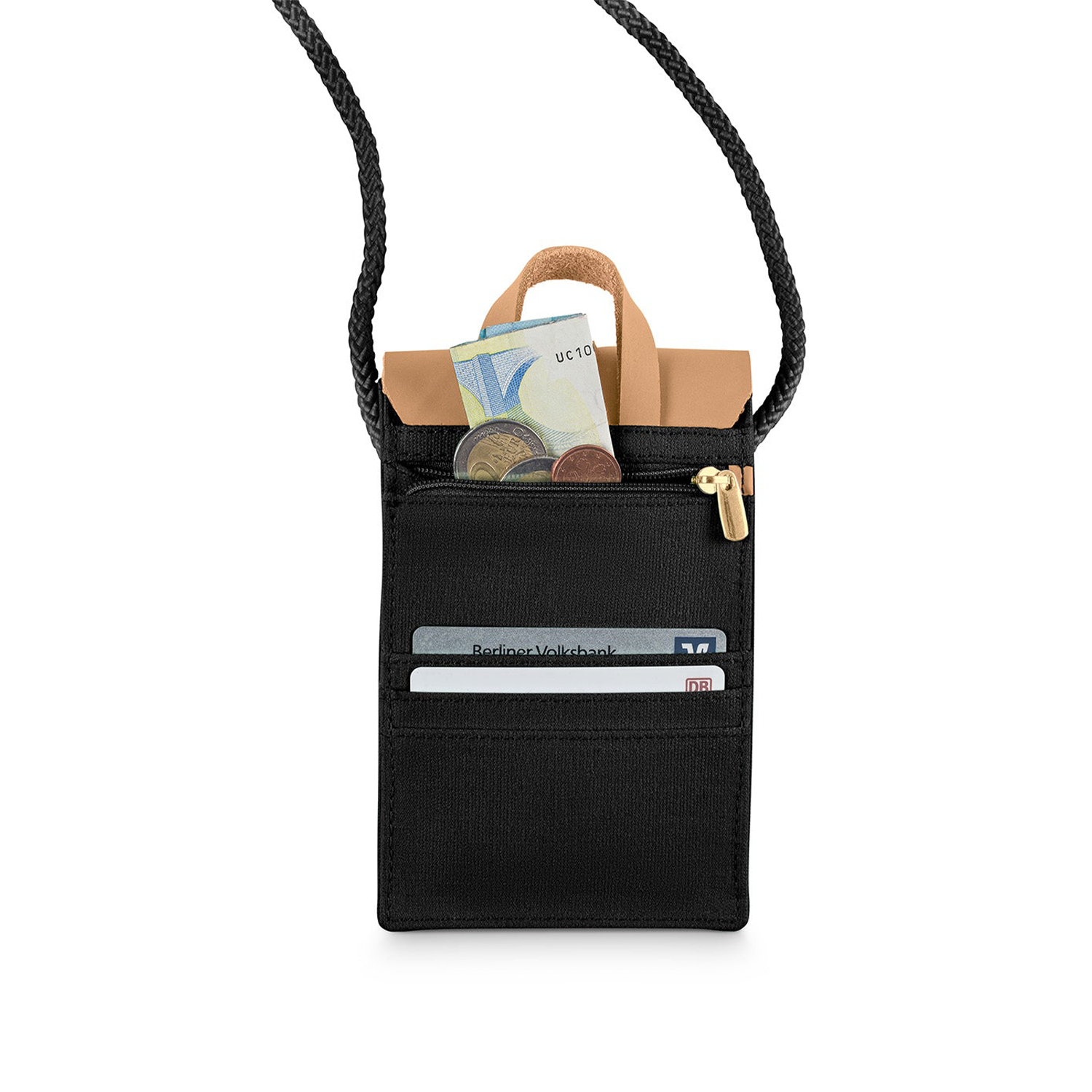 Minimalistic Design Crossbody Unisex Phone Bag Waxed Canvas Nano Bag Stylish Contrast Color