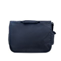 Mens Compact Laptop Messenger Bag Cell Phone Water Bottle Pocket Water Resistant 600D Polyester