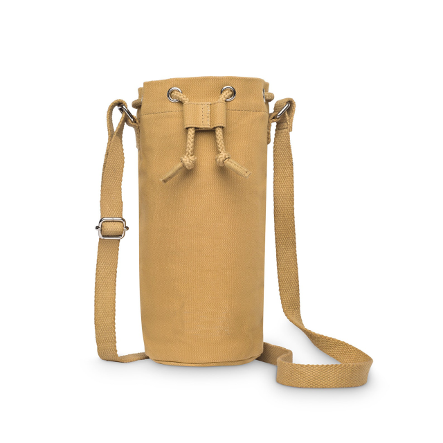 High Street Design Unisex Bottle Bag 100% Vegan Two Internal Pockets Waxed Canvas Fabric Bucket Bag