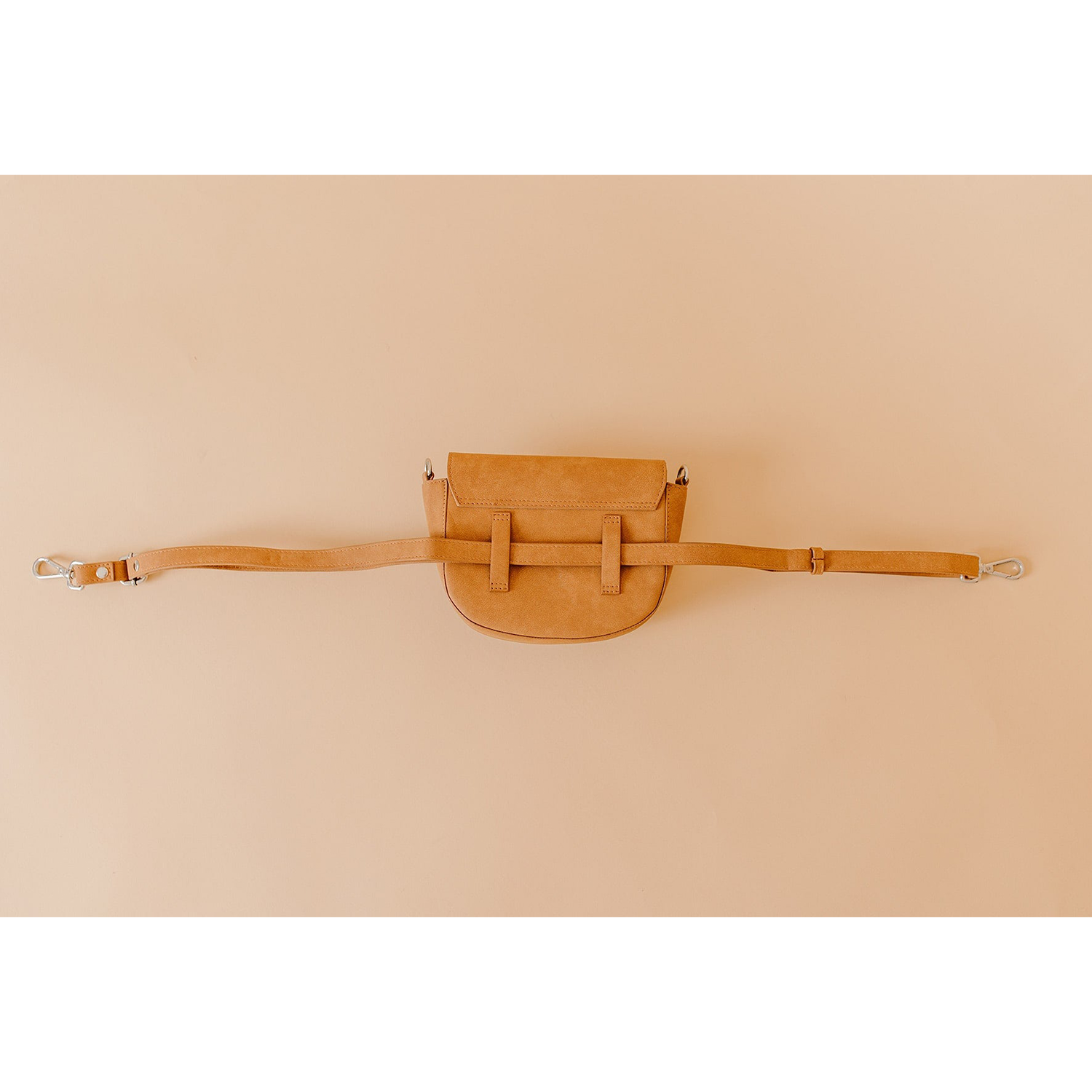 Street Fashion Half-moon Shoulder Mini Bag Minimalist Design Eco Vegan Leather Magnetic Clasp Logo Embossing
