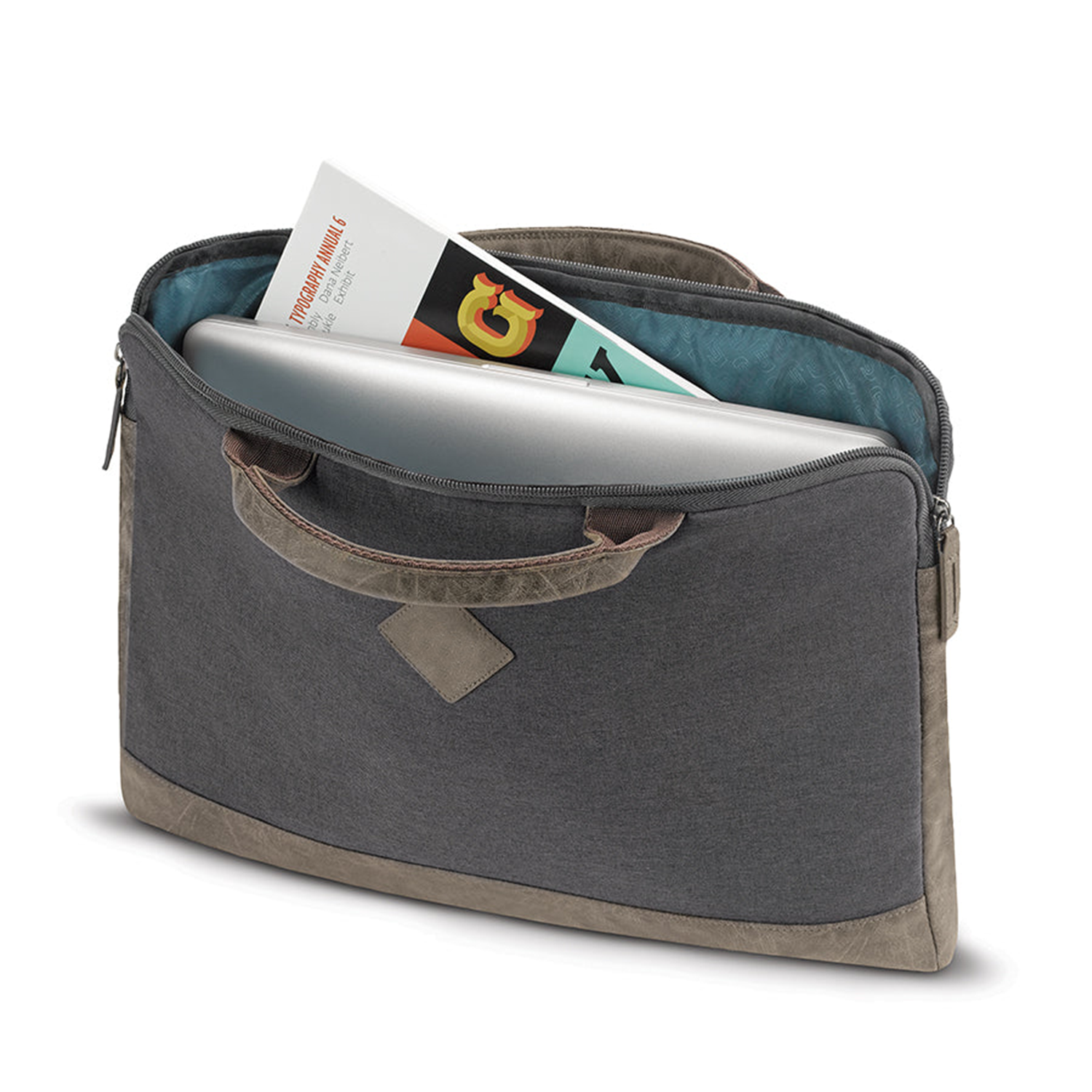 Lightweight Computer Bag Small Business Briefcase Padded Carry Handles Deep Interior Lining