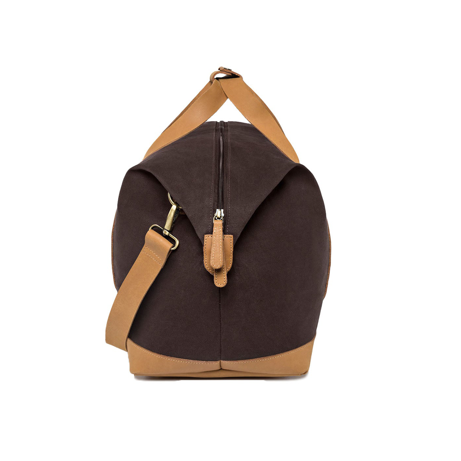 High Quality Weekender Duffle Bag Leather Shoulder Strap Waxed Canvas Big Travel Carry Bag