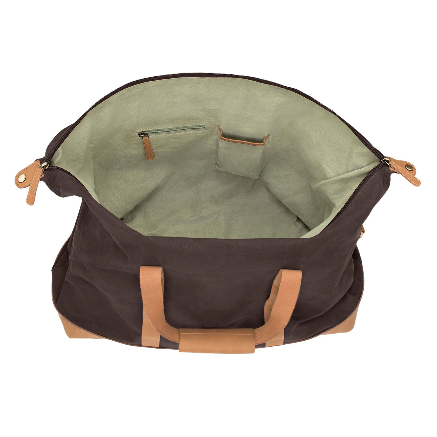 High Quality Weekender Duffle Bag Leather Shoulder Strap Waxed Canvas Big Travel Carry Bag
