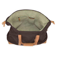 High Quality Weekender Duffle Bag Leather Shoulder Strap Waxed Canvas Big Travel Carry Bag