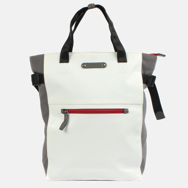 Mens 2-in-1 Backpack Womens City Shopper 14'' Padded Laptop Bag Contrast Color Tarpaulin Recycled PET