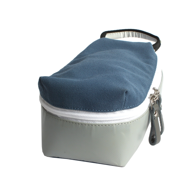 Custom Logo Printing Contrast Color Toiletry Storage Cotton Canvas Wash Bag for Cosmetics