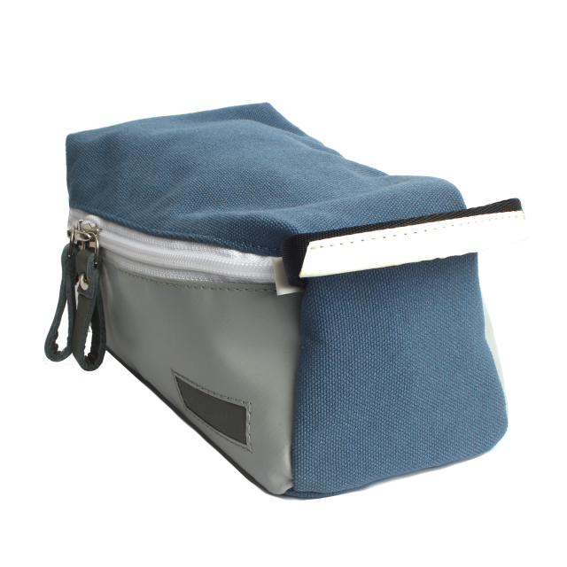 Custom Logo Printing Contrast Color Toiletry Storage Cotton Canvas Wash Bag for Cosmetics