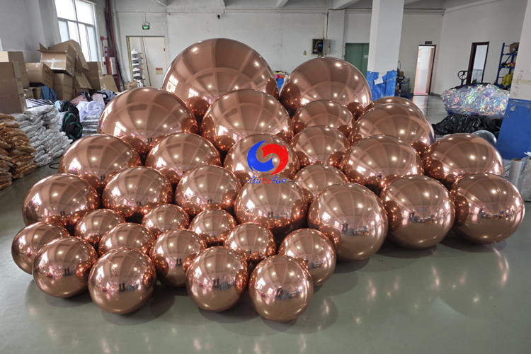 Rose gold shiny balls