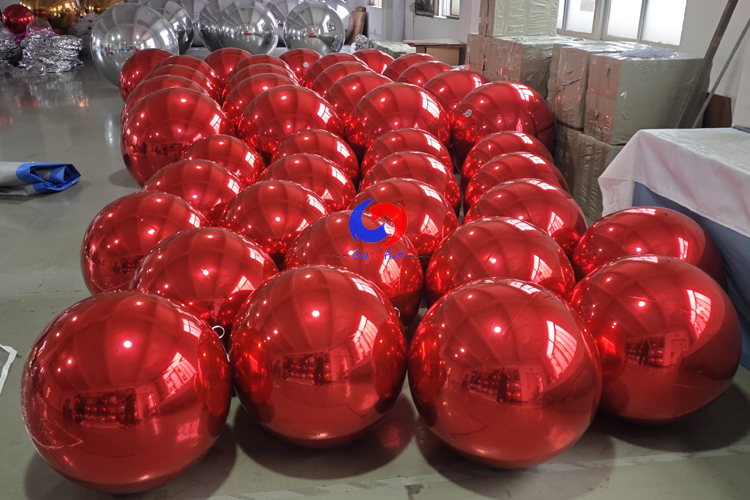Red shiny balls