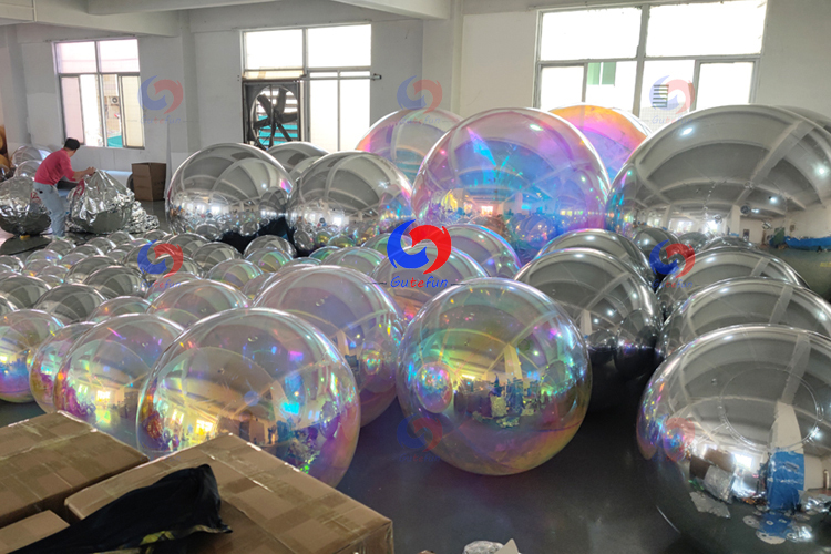 Silver + Iridescent shiny balls