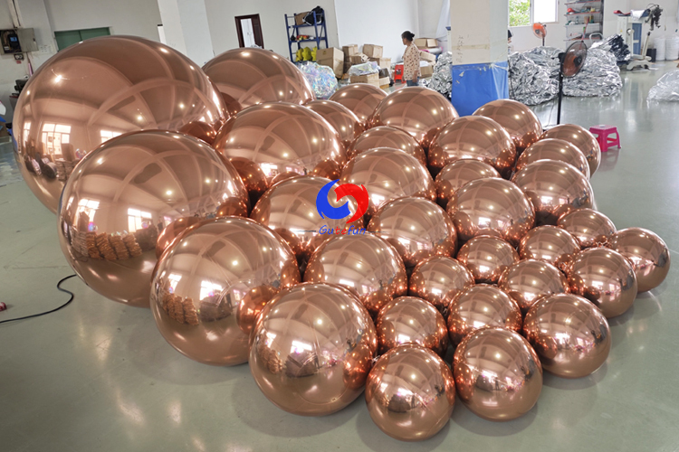 Rose gold shiny balls