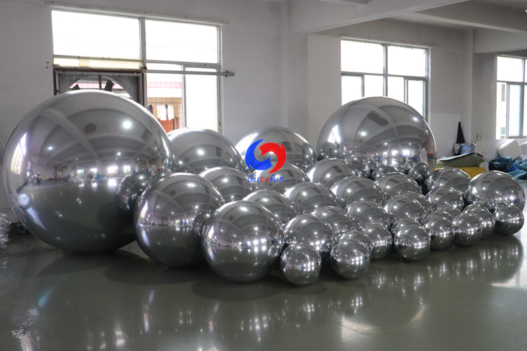 Silver shiny balls