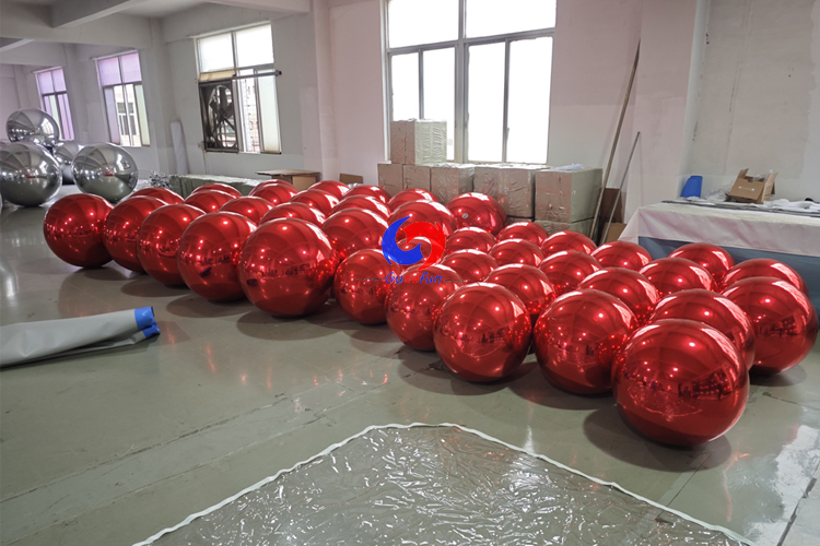 Red shiny balls