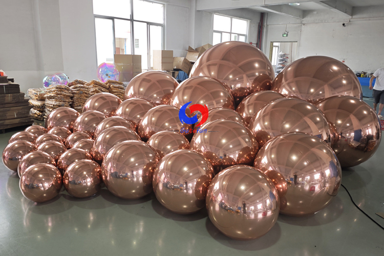 Rose gold shiny balls
