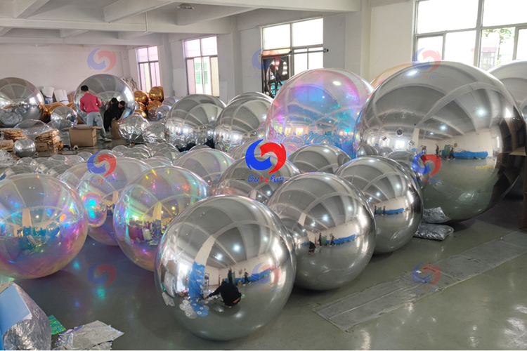Silver + Iridescent shiny balls