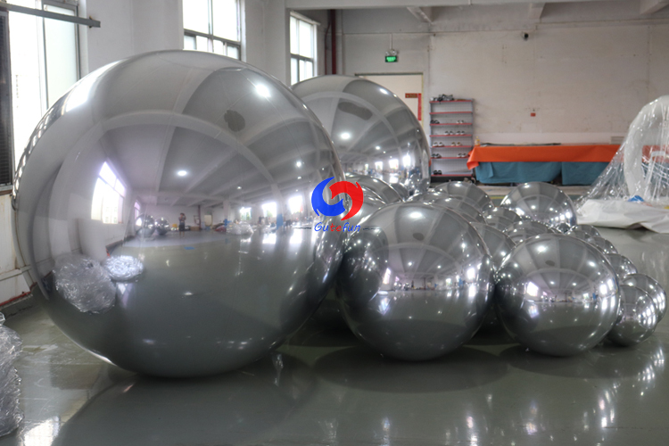 Silver shiny balls