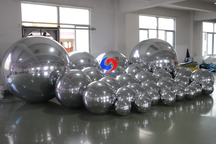 Silver shiny balls