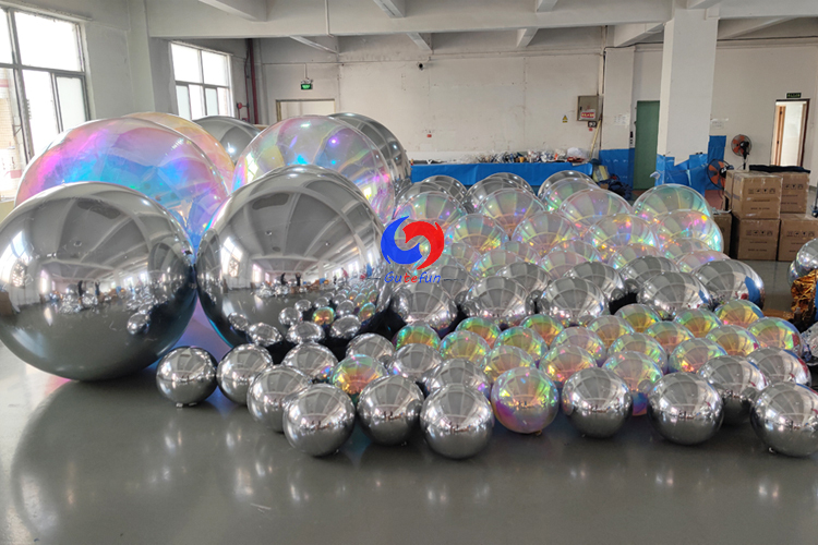 Silver + Iridescent shiny balls